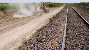 A file photo of a railroad in Iran