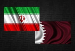 Iran Qatar flag