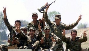 Syrian army pounds militant positions