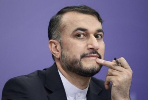 Iran's Deputy Minister for Arab and Foreign Affairs Hossein Amir Abdollahian attends a news conference in Moscow