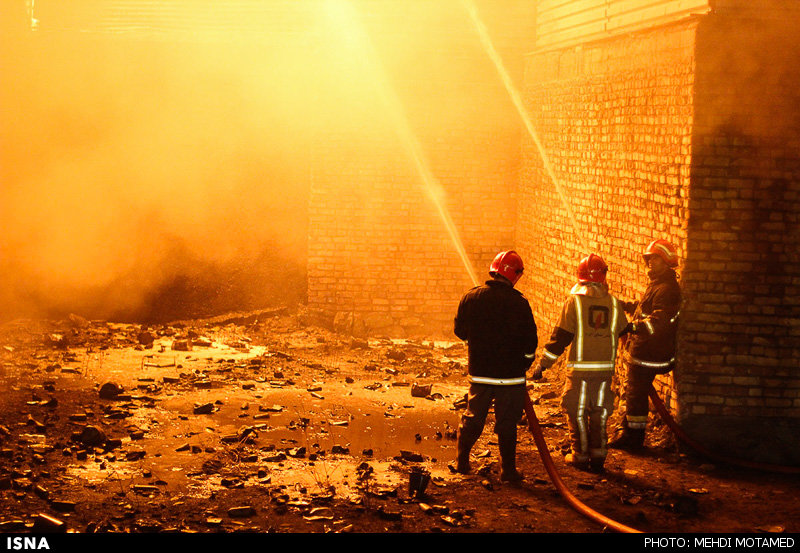 fire in Qazvin
