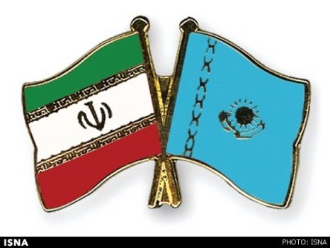 iran Kazakhstan flags