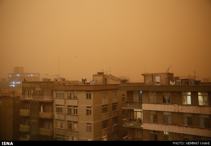 dust storm in Tehran
