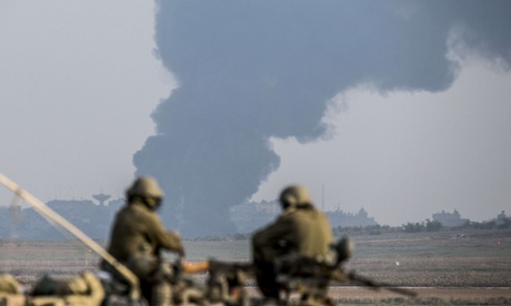 Israeli soldiers in the Gaza strip