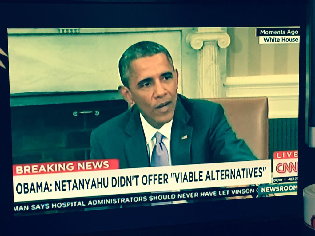 Obama: Netanyahu didnt offer a viable alternative he said sanctions and war will not achieve what the deal would.