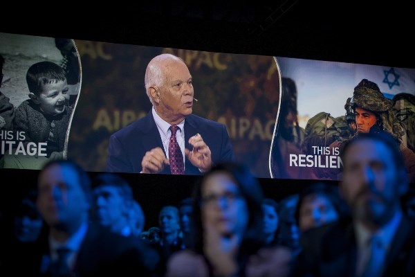 Senator Ben Cardin participates in a discussion at the annual American Israel Public Affairs Committee conference in Washington, D.C. on Sunday. PHOTO: PETE MAROVICH/EUROPEAN PRESSPHOTO AGENCY