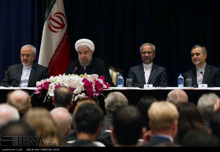 President Rouhani in a meeting with the members of American think-tanks